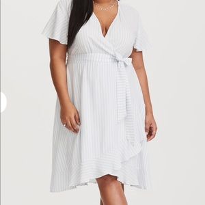 Blue and White stripe retro dress